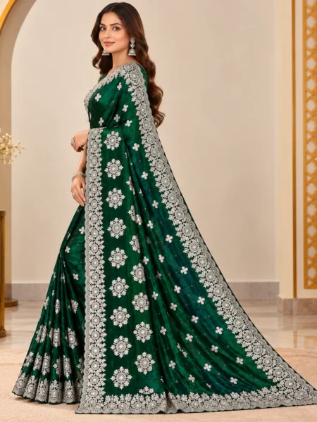 Fendy Chiffon Party-Wear Saree with Belt